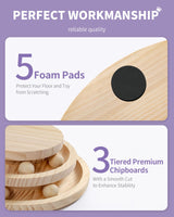 Made4Pets Cat Scratching Post Cat Scratcher Kitten Toys for Indoor Cats Wooden Ball Track Two-Layer Modern Sisal 17.7" Tall Scratch Post Interactive Toy with Dangling Ball MADE 4 PETS