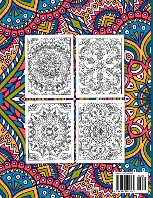 Stress Relief Adult Coloring Book: Mandala Patterns WoodArtSupply