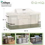 Osileyo 98 Inch Island Grill Cover - Heavy 600D Duty Waterproof All Weather Protection Outdoor Cover,Beige Osileyo