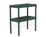 Palram - Canopia Rion 2-Tier Workbench Steel Greenhouse Potting and Nursery Work Table Shelf for Garage, Garden, and Green Houses, Shelves for Plants and Equipment 31.4''x15.7''x33.4'' (Forest Green) Palram