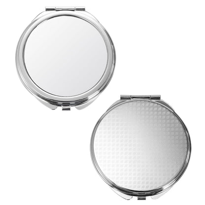 Acshio 8 Pack Sublimation Pocket Mirror, Mini Metal Folding Compact Makeup Mirror, Portable Double-Sided Magnifying Travel Cosmetic Mirror for Purse Women Gift Daily Use