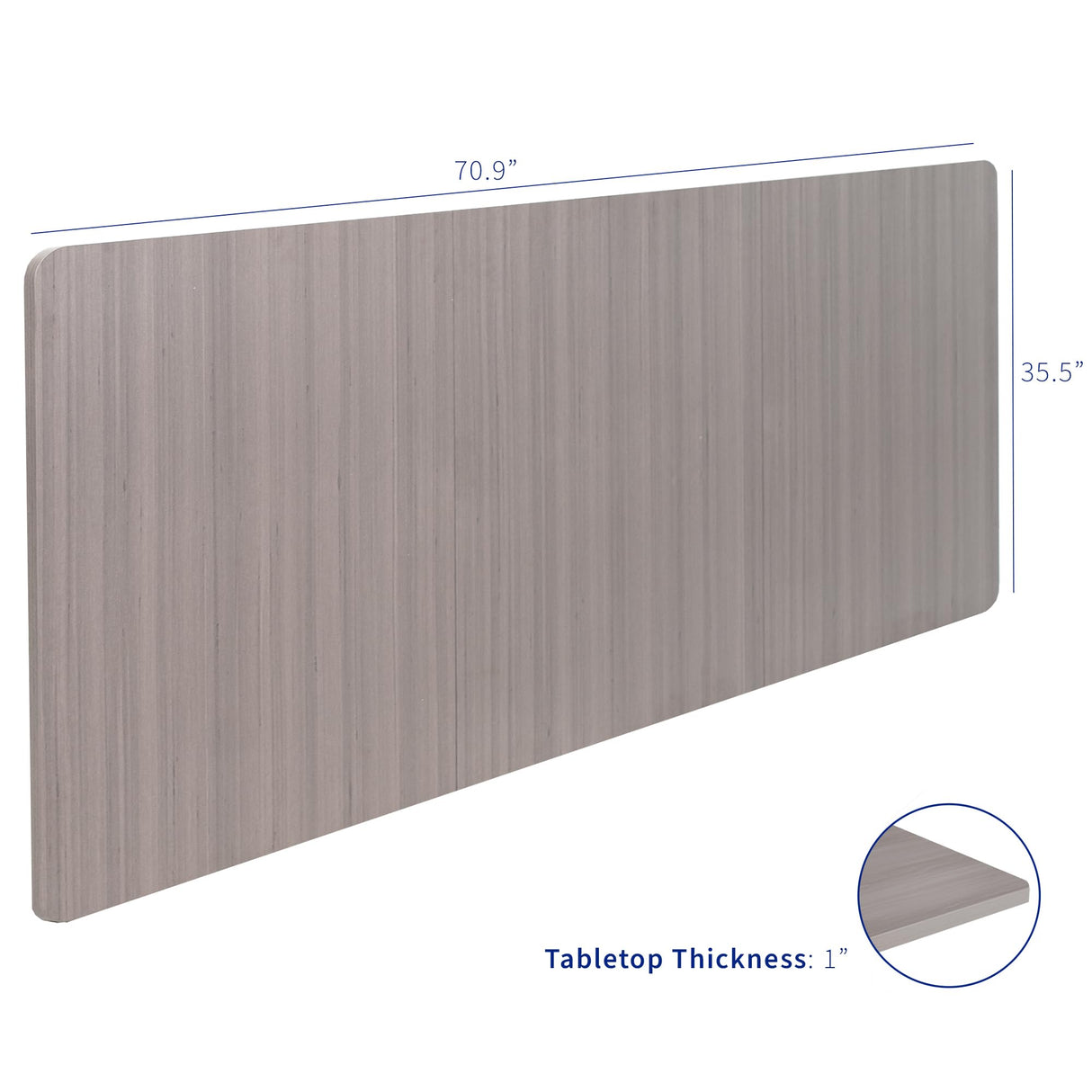 VIVO Universal 71 x 36 inch Table Top for Standard and Sit to Stand Height Adjustable Home and Office Desk Frames, Dark Gray Extra-Wide Desktop, DESK-TOP72-36G VIVO