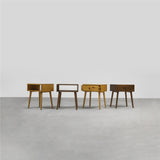 NTC Lux Solid Wood Nightstand with Drawer, Mid Century Modern Side Table Bedroom, Bedside Furniture, Night Stand, End Table, Easy Assembly - Dark Walnut NTC