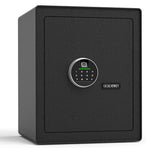 <2.3 Cu.Ft> Biometric Safe with Fingerprint Lock and Code,Strong Steel Digital Safe box with Removable Shelf for Document, Valuables and Guns in Home, Office or Hotel, 13.79"D x 13.79"W x 15.75"H GOLDENKEY