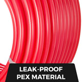 Happybuy Pex Pipe Tubing 1 Inch 300ft Pex Tubing Non-Barrier Radiant Water Plumbing Pipe Pex-B ?1" Non-Barrier/300FT/Red? Happybuy