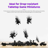 RESIONE Tough 74 3D Printer Resin, Impact-Resistant Photopolymer for LCD DLP MSLA– Wear-Resistant, Low Shrinkage, Durable Resin for Action Figures, Tabletop Miniatures & Joints, Black, 1KG RI RESIONE