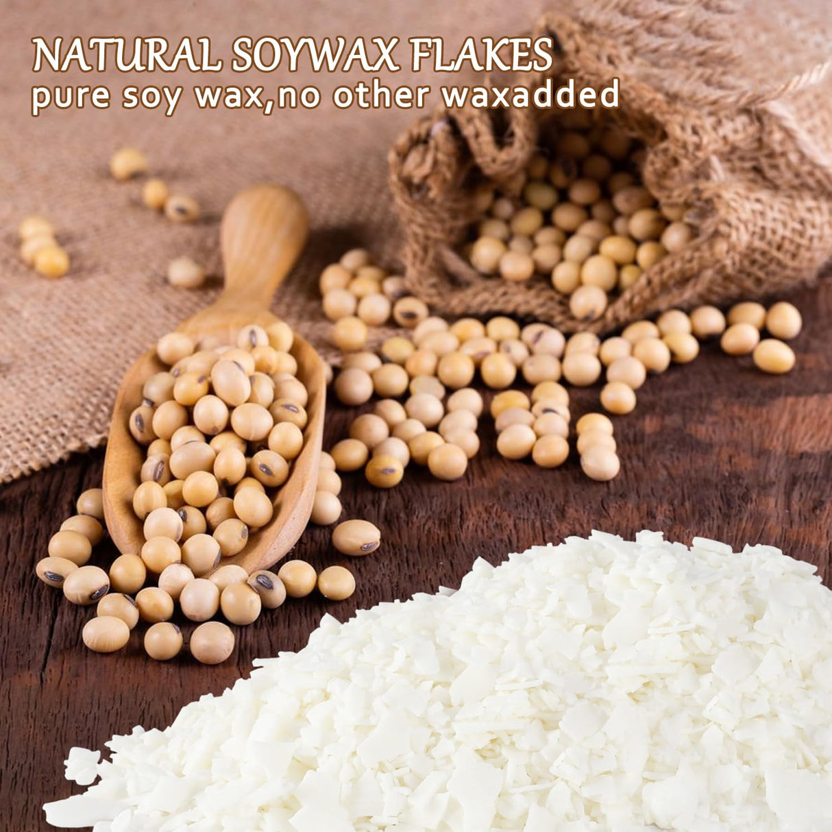Natural Soy Wax for Candle Making 20 lb Bag, Soy Wax Flakes,DIY Candle Wfmolcand