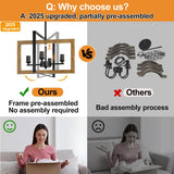 17" Farmhouse Chandelier, 4-Light Rustic Chandelier for Dining Room Light Fixture, Adjustable Wood Hanging Light Fixture for Living Room, Kitchen, Foyer, Bedroom and Entryway Lynnoland