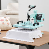 VEVOR 5 in 1 Heat Press Machine with 30 OZ Tumbler Press, 12x15 inch 360° Swing Away T Shirt Press Machine, Sublimation Heat Press Machine for T-Shirts, Mugs, Hats, Plates, Green VEVOR