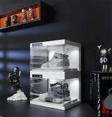 BPKADHY 2 Pcs Shoe Storage LED Smart Shoe Box, Auto-Opening Shoe Boxes Stackable Shoe Storage Organizer for Sneaker Display Case & Collection Crate White (2 PCS) BPKADHY