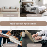 chairus Farmhouse Linen Accent Chair for Living Room, Upholstered Reading Chair with Solid Wood Frame Lounge Arm Chair with High Back for Bedroom, Reception Room, Waiting Room, Beige chairus