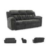 Signature Design by Ashley Frohn Contemporary Manual Reclining Sofa, Gray Signature Design by Ashley