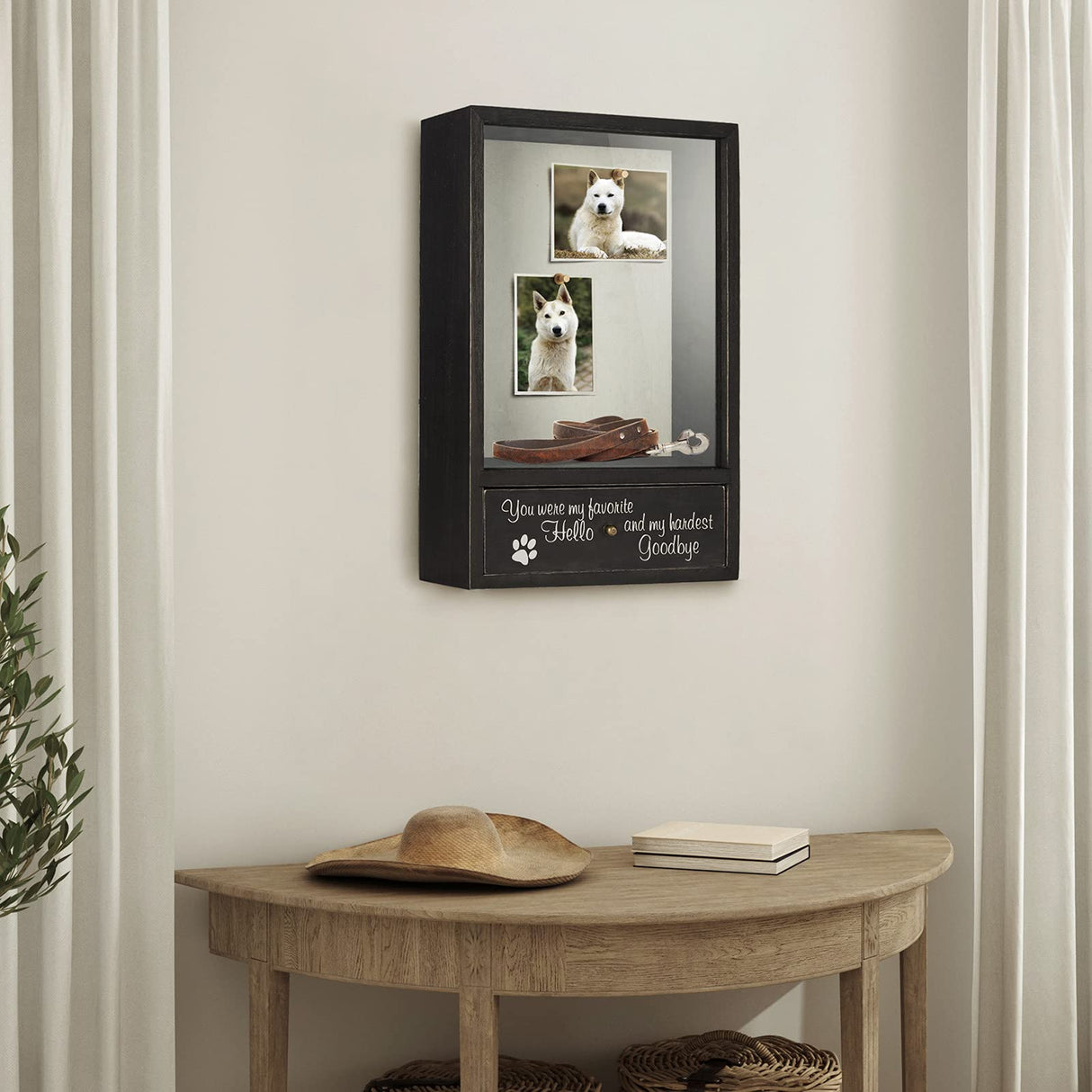 TJ.MOREE Dog Memorial Gifts - You were My Favorite Hello and My Hardest Goodbye Remembrance Picture Frame Shadow Box - Pet Sympathy Gifts for Loss of Dog TJ.MOREE