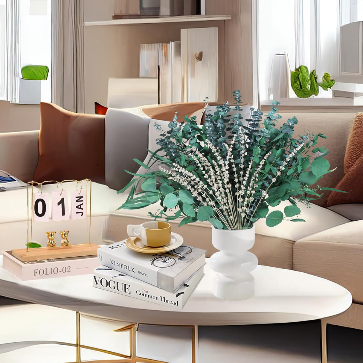 5 Kinds Mixed PCS Dried Eucalyptus & Lavender Flowers Bundle for Shower, 40 PCS 15''-17''Natural Real Fresh Preserved Eucalyptus Leaves and Lemon Shower Hanging Plants, Home Bathroom Decor, Fragrance Gifugi