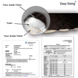 Easy-Going Reversible Loveseat Couch Cover for 2 Cushion Couch Sofa Cover for Dogs Water Resistant Furniture Protector with Foam Sticks Elastic Straps for Pet (Loveseat, Gray/Light Gray) Easy-Going