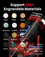 DAJA A6 Pro 10W laser Engraver,Enclosed Laser Engraving and Cutter Machine High Precision Laser Class1,Engraving Machine for Cutting Wood,Acrylic DAJA