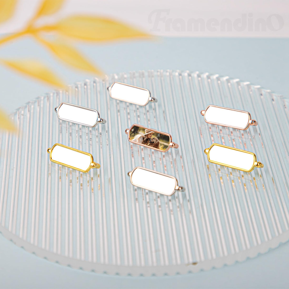 Framendino, 12 Pack Sublimation Watch Band Blanks Charms Heat Transfer Personalized Photo Watch Jewelry Charm Blank for DIY Picture Crafts Framendino