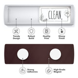 Stylish Dishwasher Magnet Clean Dirty Sign - 2 by 7 Inch - Ideal Clean Dirty Magnet for Dishwasher - Kitchen Organizer and Gadget - Nice Office, Home Farmhouse Decor ASSURED SIGNS