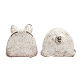 Creative Co-Op Distressed White Pig Shaped Terracotta Bookends (Set of 2 Pieces) Creative Co-Op