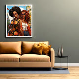 XTXGERL Fashion Black Woman Paint by Number Kits Canvas Acrylic Paint DIY Oil Painting for Adults Beginner with Brushes and Acrylic African American Woman 16x20 Inch (Without Frame) XTXGERL