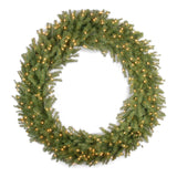 National Tree Company Pre-Lit Artificial Christmas Wreath, Green, Norwood Fir, White Lights, Christmas Collection, 60 Inches National Tree Company