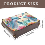 MVVMTOP Diamond Painting Kit Wooden Storage Box, Dolphin DIY Special Shaped Diamond Flip Cover Wooden Money Box, Handmade Art Desktop Decorations Birthday Gifts for Friends MVVMTOP