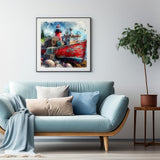 5D Diamond Painting Kits for Adults, Beach Diamond Art Kits for Adults Beginner, DIY Full Drill Diamond Dot Gem Painting for Home Wall Decor 13.78x13.78inch BYGFHLYW