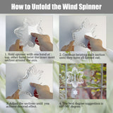 WindMage 4Pack 8inch Sublimation Wind Spinner Blanks 3D Aluminum Metal Wind Sculpture Kinetic Spinners for Yard and Garden Indoor Art Sublimation Christmas Ornament Hanging Decoration (Snowflake) WindMage