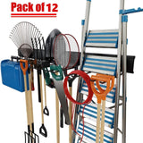 TORACK Tool Storage Rack, Heavy Duty Steel Garage Wall Mount Garden Tool Organizer for Ladders, Chairs, Shovels, Broom, Power tools (8-Pack 5.7"-11" Mixed Hooks, up to 800 lbs) TORACK