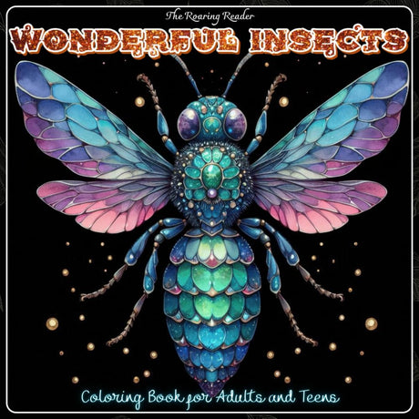 Wonderful Insects Coloring Book for Adults and Teens: A Delightful Collection of 52 Fantastical Yet Realistic Insect Designs to Color for Relaxation, ... the Joy of Nature (Enchanted Fauna Series) Majosta