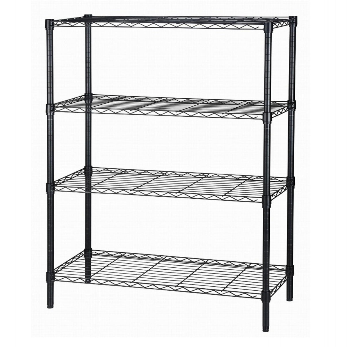 Standing Shelving Units, 36" W x 14" D x 59" H Metal Storage Shelves, Adjustable Carbon Steel Wire Shelving Rack Display Shelf for Garage Bathroom Kitchen Home Office (4-Tiers, Black) SoSo-BanTian1989