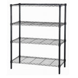 Standing Shelving Units, 36" W x 14" D x 59" H Metal Storage Shelves, Adjustable Carbon Steel Wire Shelving Rack Display Shelf for Garage Bathroom Kitchen Home Office (4-Tiers, Black) SoSo-BanTian1989