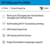 HP OfficeJet Pro 9110b Wireless Color Inkjet Printer, Print, Duplex Printing Best-for-Office (5A0S1A) HP