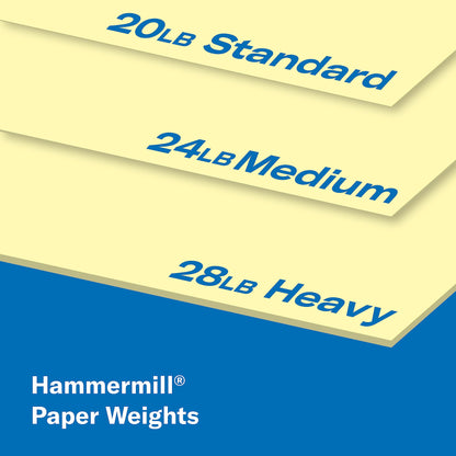 Hammermill Colored Paper, 20 lb Canary Printer Paper, 8.5 x 11-10 Ream (5,000 Sheets) - Made in the USA, Pastel Paper, 103341C