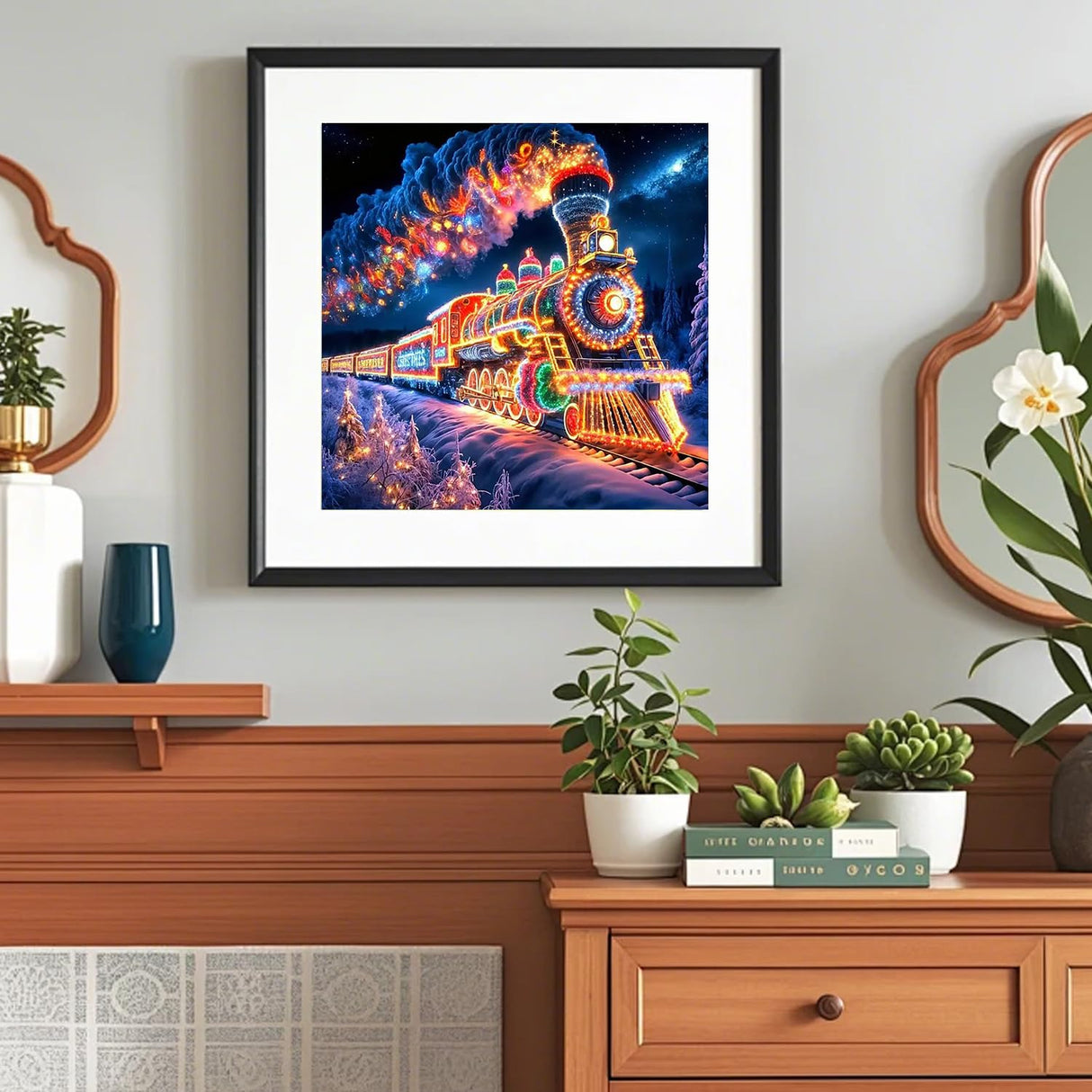 Fairyland JinWenn Diamond Art Kits for Adults Beginner, Train DIY Diamond Painting Kits 5D Diamond Dots Gem Art Crafts with Tools,Round Full Drill Funny Crafts for Home Wall Decor&Gift-13.8X13.8inch Fairyland JinWenn