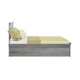 Max & Lily Modern Farmhouse Full Bed with Panel Headboard and Trundle, Driftwood Max & Lily