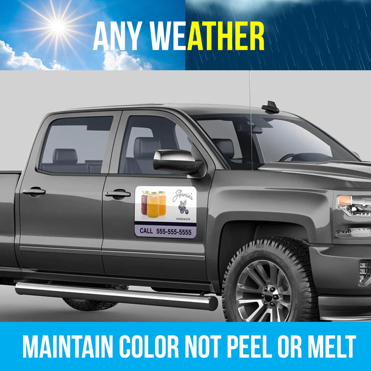 2pc 18x24" Custom Full Color Magnetic Car Signs, Ready in One Day for Business Advertising and Vehicle Promotion, Logo for Your Car Van Truck WoodArtSupply