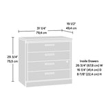 Sauder Aspen Post Lateral File, L: 31.26" x W: 19.45" x H: 29.72", Prime Oak Finish Sauder