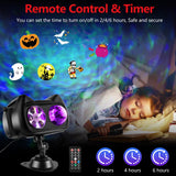 2025 Upgrade Halloween Christmas Projector Lights Outdoor with Memory Function, 58 HD Effects (3D Ocean Wave + Patterns) LED Landscape Lights Waterproof for Indoor Yard Home Party Holiday Decorations ANTEQI