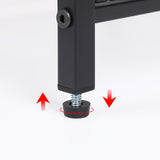 DINGTAI 5-Tier FreeStanding Storage Shelves with 4 Pull-Out Baskets,Bathroom Organizer Shelves Unit with WoodTop,Fruit Basket for Kitchen,Storage Tower Organizer Basket Cart for Bathroom，Black DINGTAI