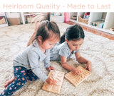 Montessori & Me Wood Number Tracing Board - Montessori Wooden Numbers and Shapes Complements Wooden Letter Tracing Board - Large Wooden Print Numbers for Toddler to Preschool Montessori & Me