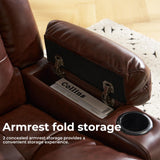 Dual Motor Power Lift Recliner Chair for Elderly with Massage and Heat, Oversized Lift Chair with Arm Storage, Lay Flat Lift Recliner for Adults, Big Tall, Infinite Position, Brown Rhevoy