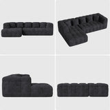 Nalupatio 107" Modern Boneless Couch Cloud Modular Sectional Sofa with L Shaped Chaise, Upholstered Comfy Chenille Couch Bed in a Box,No Assembly Required Nalupatio