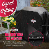 Grillman Premium Grill Cover for Outdoor Grill - Heavy-Duty Waterproof BBQ Grill Cover - Rip-Proof and Wind-Resistant - Large Barbecue Gas Grill Cover for Backyard - Black (52" L x 26" W x 43" H) Grillman