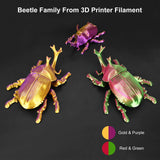 IKSYTEM 3D Printer Filament Bundle, Dual Color Filament, Silk PLA Filament 1.75mm Bundle, Silk Gold Purple, Silk Red Green, Silk Blue Green, Silk Red Blue, 3D Printing Filament, 250gX 4 PLA Spools IKSYTEM