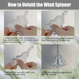 WindMage 12 Pack 4 inch Sublimation Wind Spinner Blanks 3D Aluminum Metal Wind Sculpture Kinetic Spinners for Yard Garden Indoor Art Sublimation Christmas Ornament Hanging Decoration (Xmas Tree) WindMage