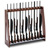 Yousoontic Indoor Gun Racks Freestanding Rifle Racks Gun Display Stand with Soft Padding Safe Heavy Duty Gun Storage for Cabinet Holder Accessories (Walnut,46.9 x 31.1 x 10.6 Inches) Yousoontic