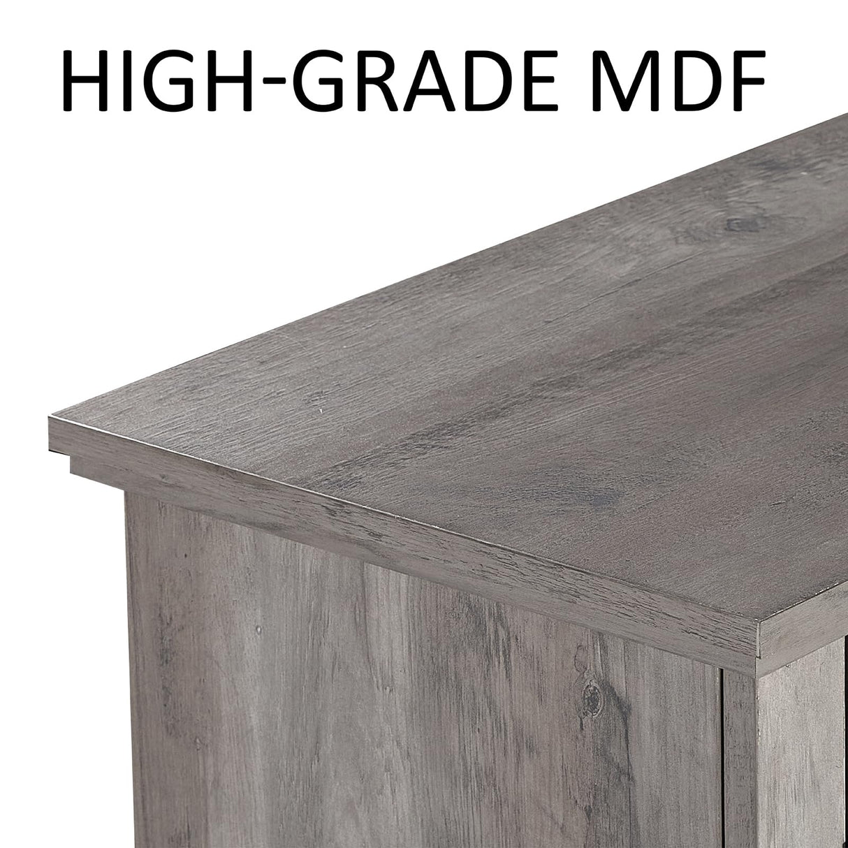 LUXOAK Fireplace TV Stand with 3-Sided Glass Electric Fireplace, 59" Media Entertainment Center with Farmhouse Glass Door Storage Cabinet, TV Console Table for TVs up to 65", Wash Gray LUXOAK