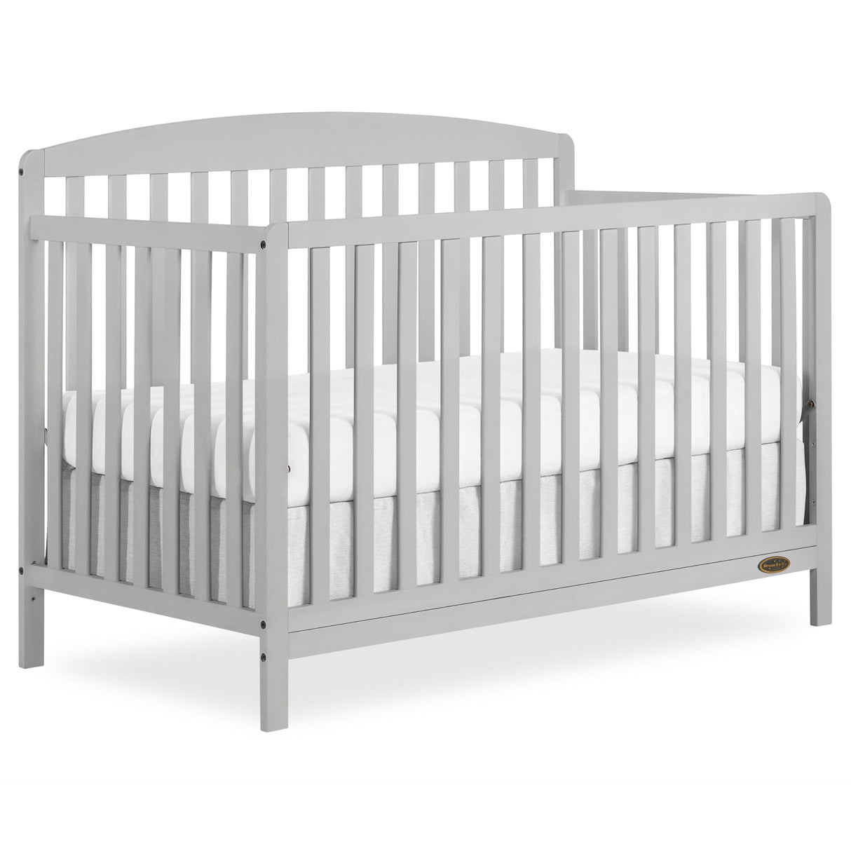 Dream On Me JPMA & Greenguard Gold Certified Odelle 5 in 1 Convertible Crib in Pebble Grey, Built of Sustainable Pinewood, 3 Mattress Height Settings, Non-Toxic Water-Based Paint Finish Dream On Me