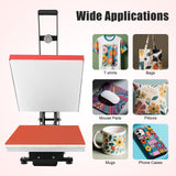Magnetic Semi-Automatic Heat Press Machine, 16"x20" Sublimation High Pressure T-Shirts DIY Slide Out Vertical Version Printer, 1800W 12A Heat Printing Presses Transfer Machine for Mug Hat Plate Cap GOSHET